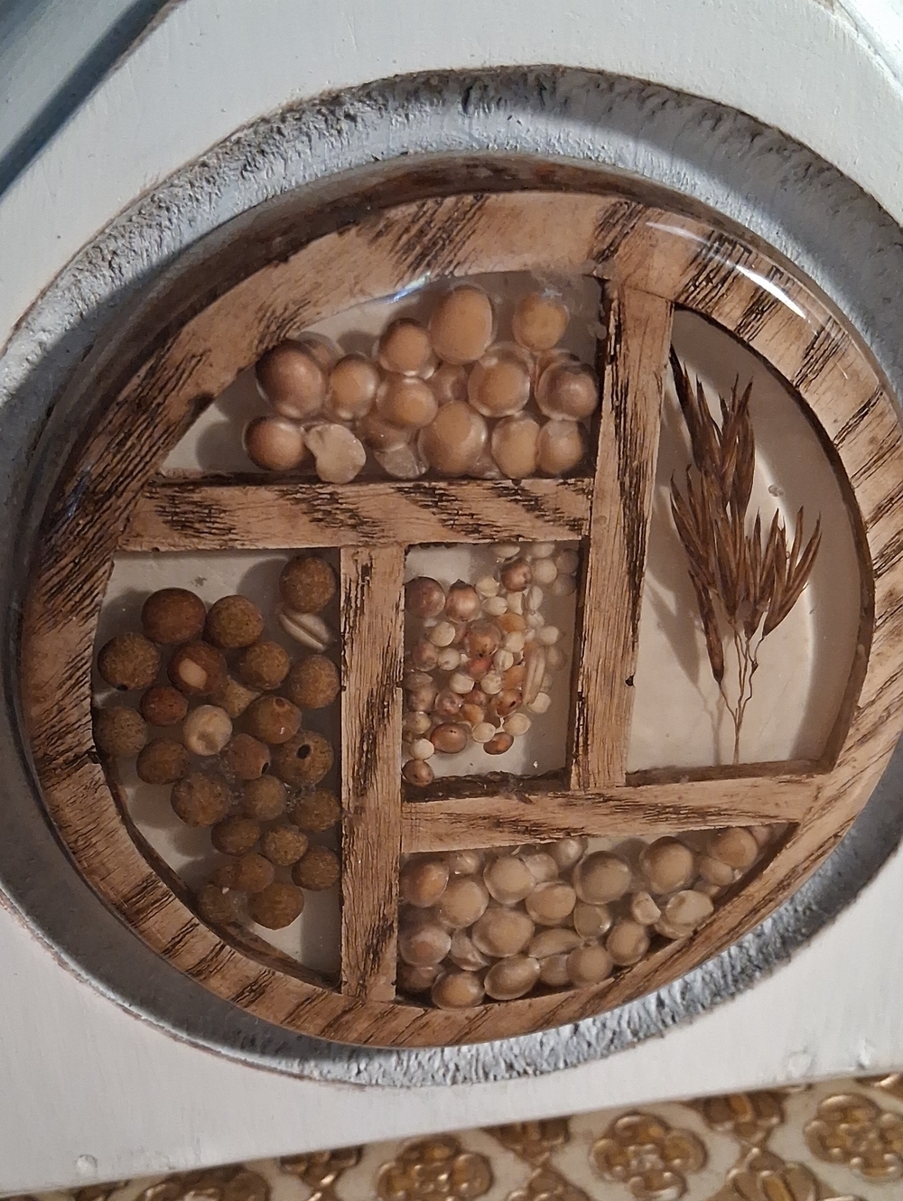 Vintage Farmhouse Wood Napkin Holder with Tray - Picture 7 of 7